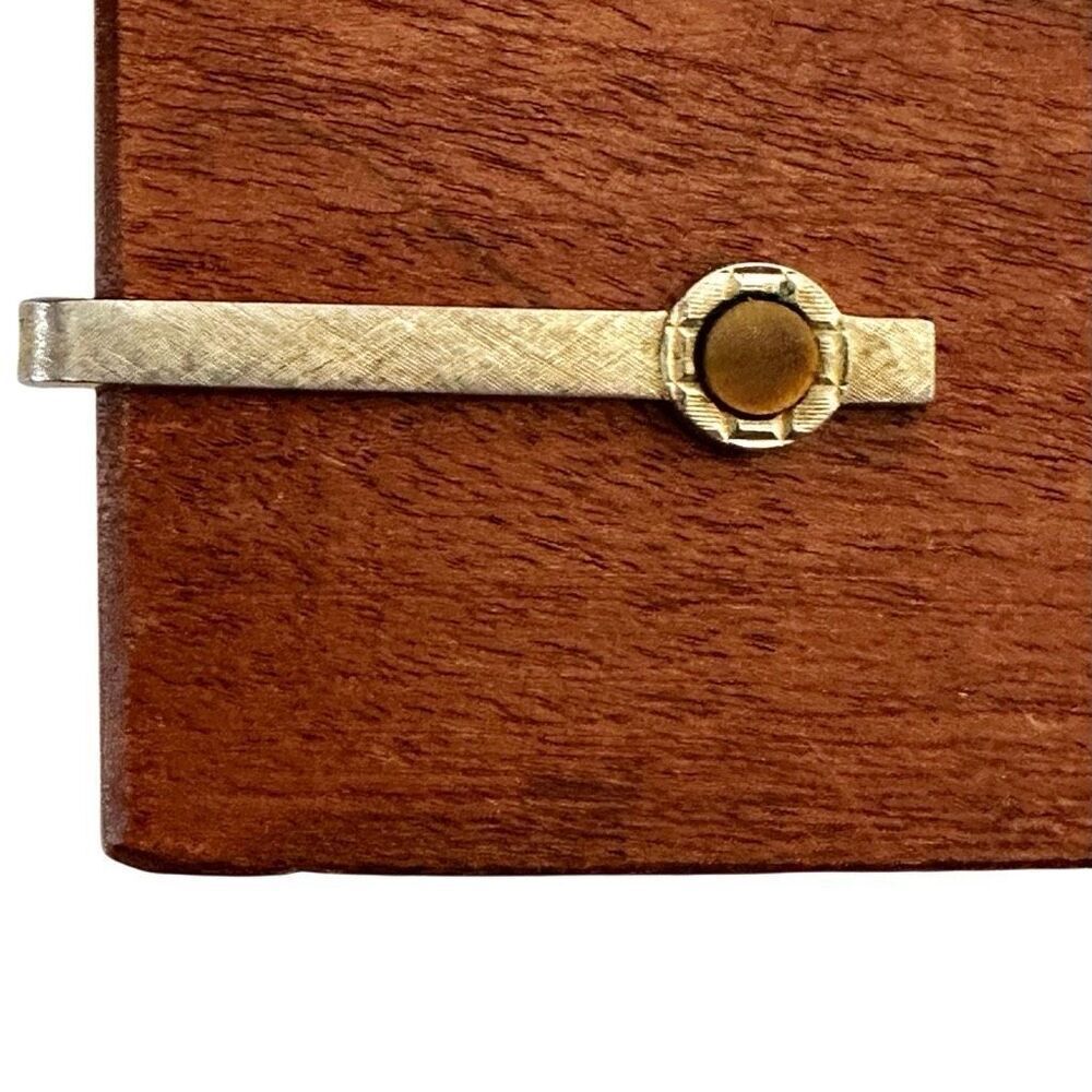 Danté Vintage Tie Clip with Tiger’s Eye Cabochon